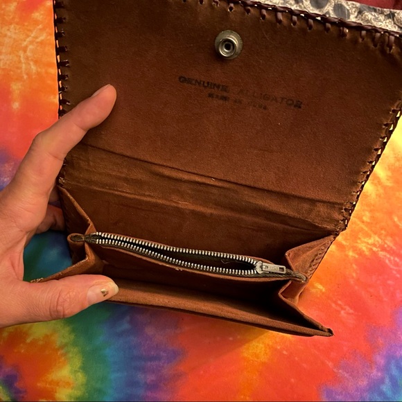 š Rare Genuine 1950s Cuban Handmade Alligator Clutch š - Picture 5 of 7